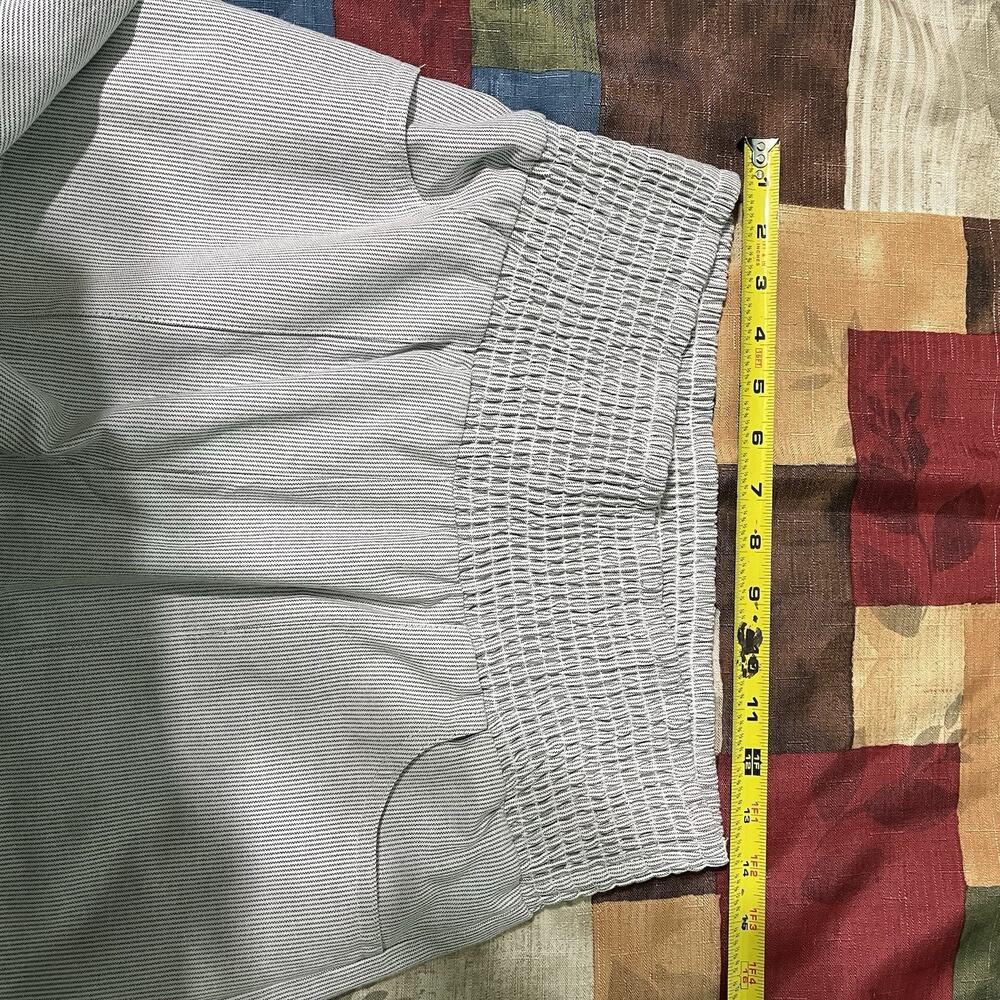 Flamingals Pants Elastic Waist Pull On Leg Striped Pants Size Large Pockets - Picture 8 of 8
